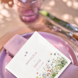 Wildflower Butterflies bruiloft servet