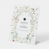 Wildflower Butterfly Afstuderen Advies en wensen Reclamebord Met Voetstuk (Voorkant)