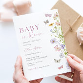 Wildflower Butterfly Baby in Bloom Shower Kaart