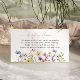 Wildflower Butterfly Baby shower Display Shower Informatiekaartje