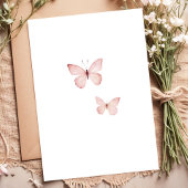 Wildflower Butterfly Baby shower Invitation Kaart