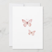 Wildflower Butterfly Baby shower Invitation Kaart (Achterkant)