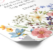Wildflower Butterfly Baby shower Momosa Bar Poster (Hoek)