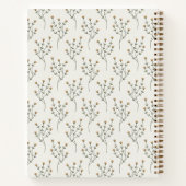 Wildflower Butterfly Bee Baby shower gastenboek Notitieboek (Achterkant)