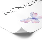 Wildflower Butterfly Bridal Shower Welcome Sign Poster (Hoek)