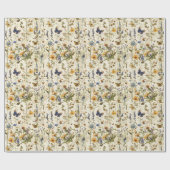 Wildflower & Butterfly Decoupage:  kunst Cadeaupapier (Vlak)