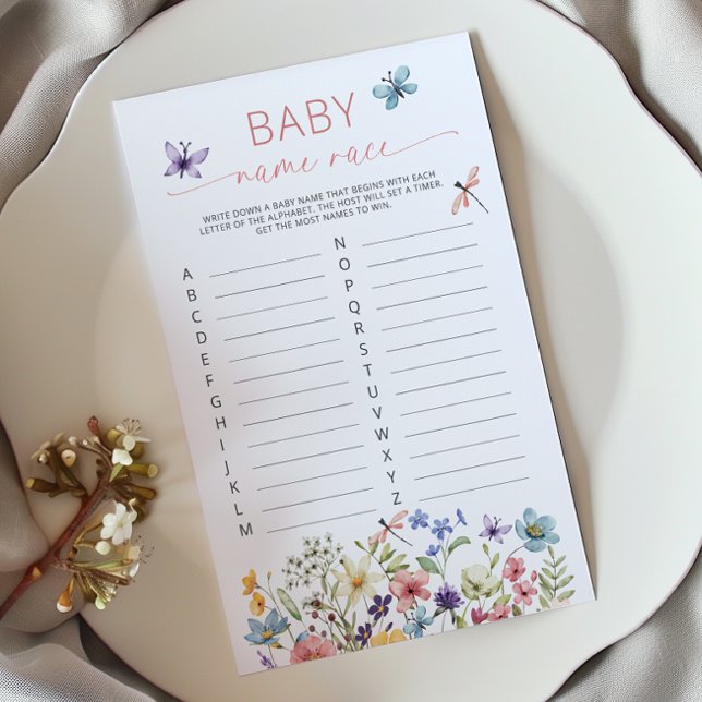 Wildflower Butterfly Garden Baby Naam Race Game (Creator heeft geüpload)