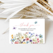 Wildflower Butterfly Garden Baby shower Bedankkaart