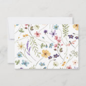 Wildflower Butterfly Garden Baby shower Bedankkaart (Achterkant)