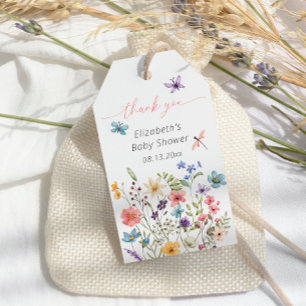 Wildflower Butterfly Garden Baby shower Cadeaulabel
