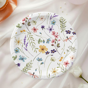 Wildflower Butterfly Garden Baby shower Papieren Bordje