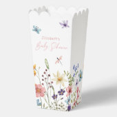 Wildflower Butterfly Garden Baby shower Popcorn Bedankdoosjes (Achterkant)