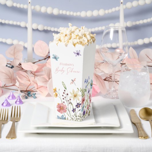Wildflower Butterfly Garden Baby shower Popcorn Bedankdoosjes (Huwelijk)