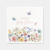 Wildflower Butterfly Garden Baby shower servetten (Voorkant)