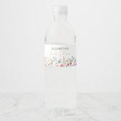Wildflower Butterfly Garden Baby shower Waterfles Etiket (Voorkant)