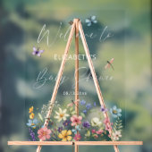 Wildflower Butterfly Garden Baby shower Welkom Acryl Bord (Neutraal)