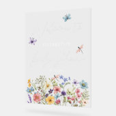 Wildflower Butterfly Garden Baby shower Welkom Acryl Bord (Hoek)