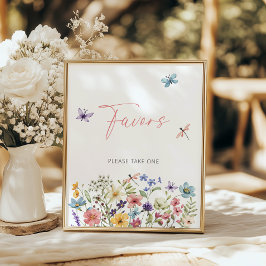 Wildflower Butterfly Garden Vrijgezellenfeest Favo Poster