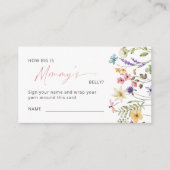 Wildflower Butterfly Hoe groot is de buik van mama Informatiekaartje (Voorkant)