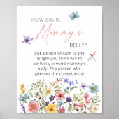 Wildflower Butterfly Hoe groot is de buik van mama Poster (Voorkant)