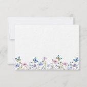 Wildflower Butterfly Personalized Flat Note Card Notitiekaartje (Achterkant)