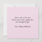 Wildflower Butterfly Pink Dank u kaart (Achterkant)