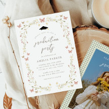 Wildflower Butterfly Pink & Sage Foto Afstuderen