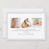 Wildflower Butterfly PPL Foto Geboorte Aankondigin Kaart (Achterkant)