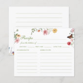 Wildflower Butterfly Recipe Card (Voorkant / Achterkant)