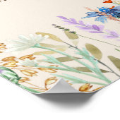 Wildflower Butterfly Vrijgezellenfeest Welkom Poster (Hoek)