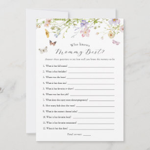 Wildflower Butterfly Wie kent Mama Game Kaart