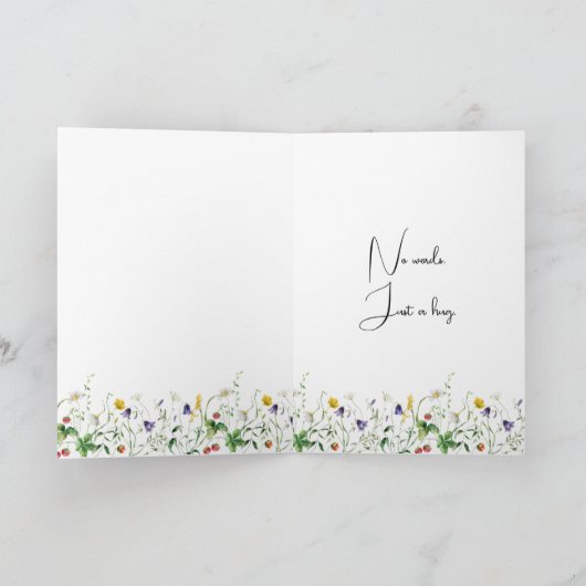 Wildflower cadeau op roestige deur handvat kaart (Binnen)