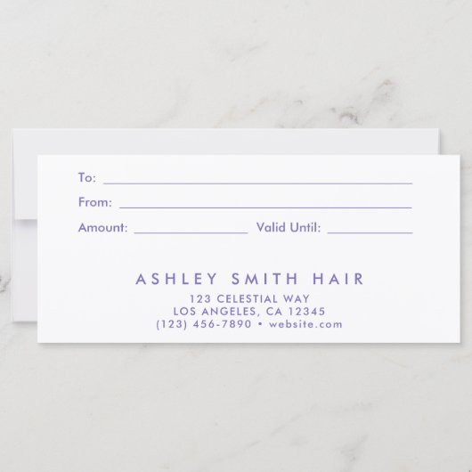 Wildflower Cadeaubon (Achterkant)