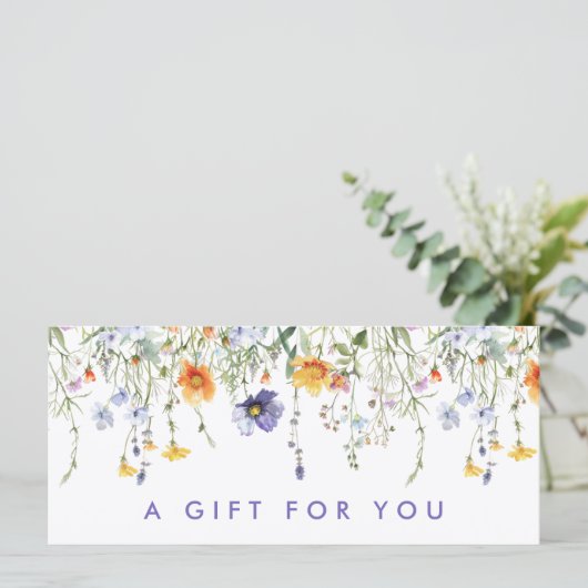 Wildflower Cadeaubon (Staand voorkant)