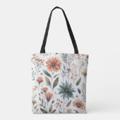  Wildflower Canvas tas – Boho Floral (Achterkant)
