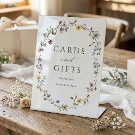Wildflower Cards & Gifts Elegant Bridal Shower Reclamebord Met Voetstuk