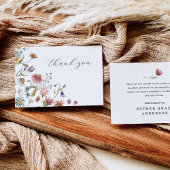 Wildflower Celebration of Life Funeral Thank You Bedankkaart