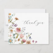 Wildflower Celebration of Life Funeral Thank You Bedankkaart (Voorkant)