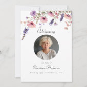 Wildflower Celebration of Life Uitnodiging voor be (Voorkant)