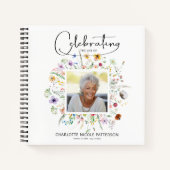 Wildflower Celebration of Life Uitvaart Gastenboek Notitieboek (Voorkant)