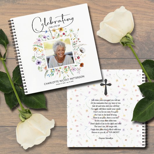 Wildflower Celebration of Life Uitvaart Gastenboek Notitieboek