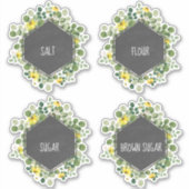 Wildflower Chalkboard Keuken Canister Label (Voorkant)