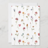 Wildflower Champagne Vrijgezellenfeest Kaart (Achterkant)