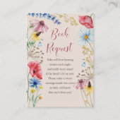 Wildflower Charm Baby shower Boekaanvraag Informatiekaartje (Voorkant)