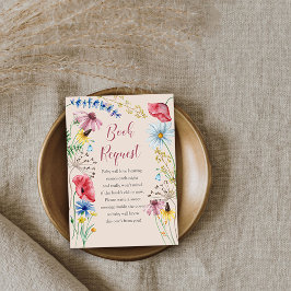 Wildflower Charm Baby shower Boekaanvraag Informatiekaartje