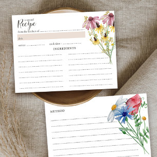 Wildflower Charm Bruiloftreceptkaart Briefkaart