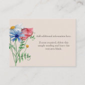 Wildflower Charm Creëer je eigen Blank Informatiekaartje (Achterkant)