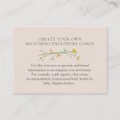 Wildflower Charm Creëer je eigen Blank Informatiekaartje (Voorkant)