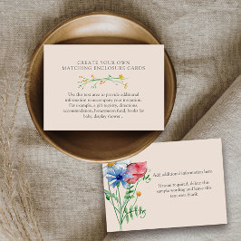 Wildflower Charm Creëer je eigen Blank Informatiekaartje