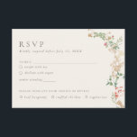 Wildflower Charm Garden Floral RSVP Card Informatiekaartje<br><div class="desc">Designed to coordinate with our Wildflower collection,  this customizable matching RSVP card features a dainty border of wildflowers with classic text. For more advanced customisation of this design,  e.g. changing layout,  font or text size please click the "CUSTOMIZE" button above. Please contact me for any questions!</div>